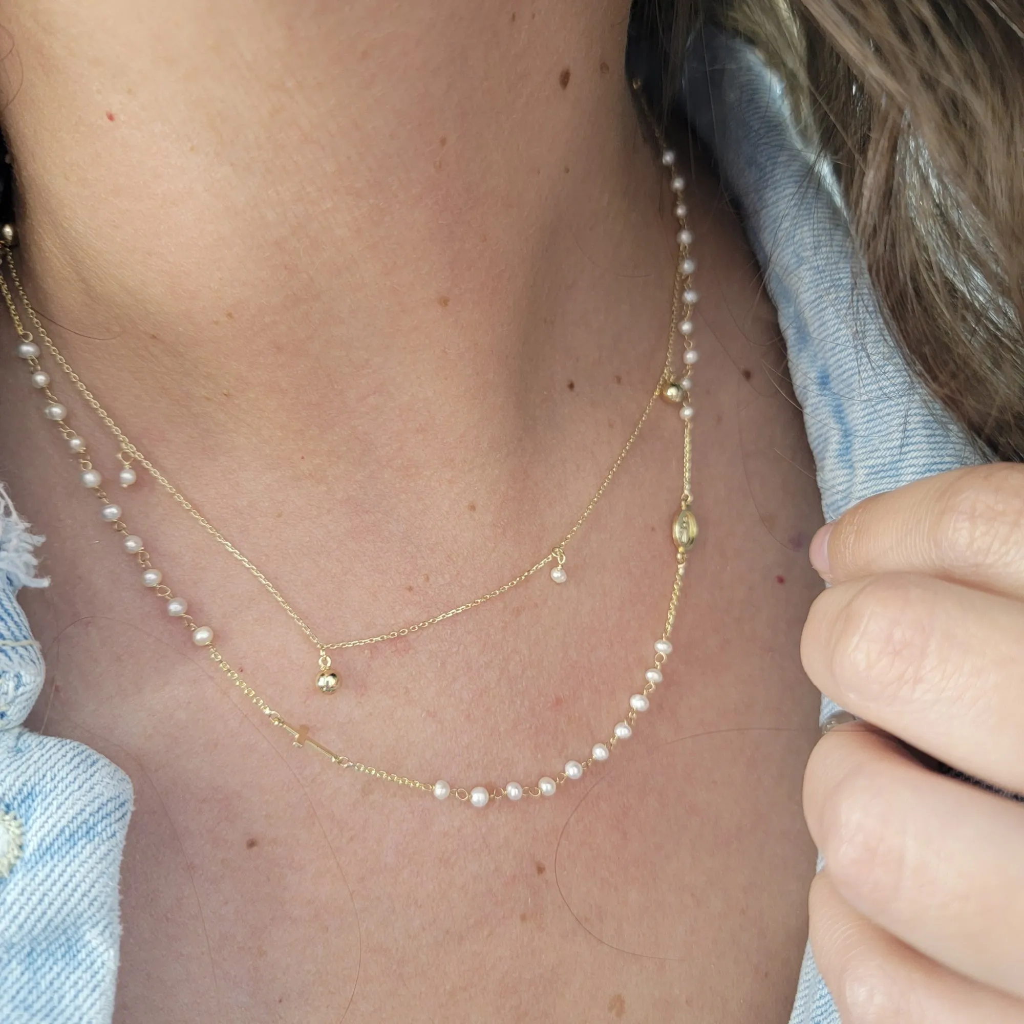 Pearl Rosary Necklace