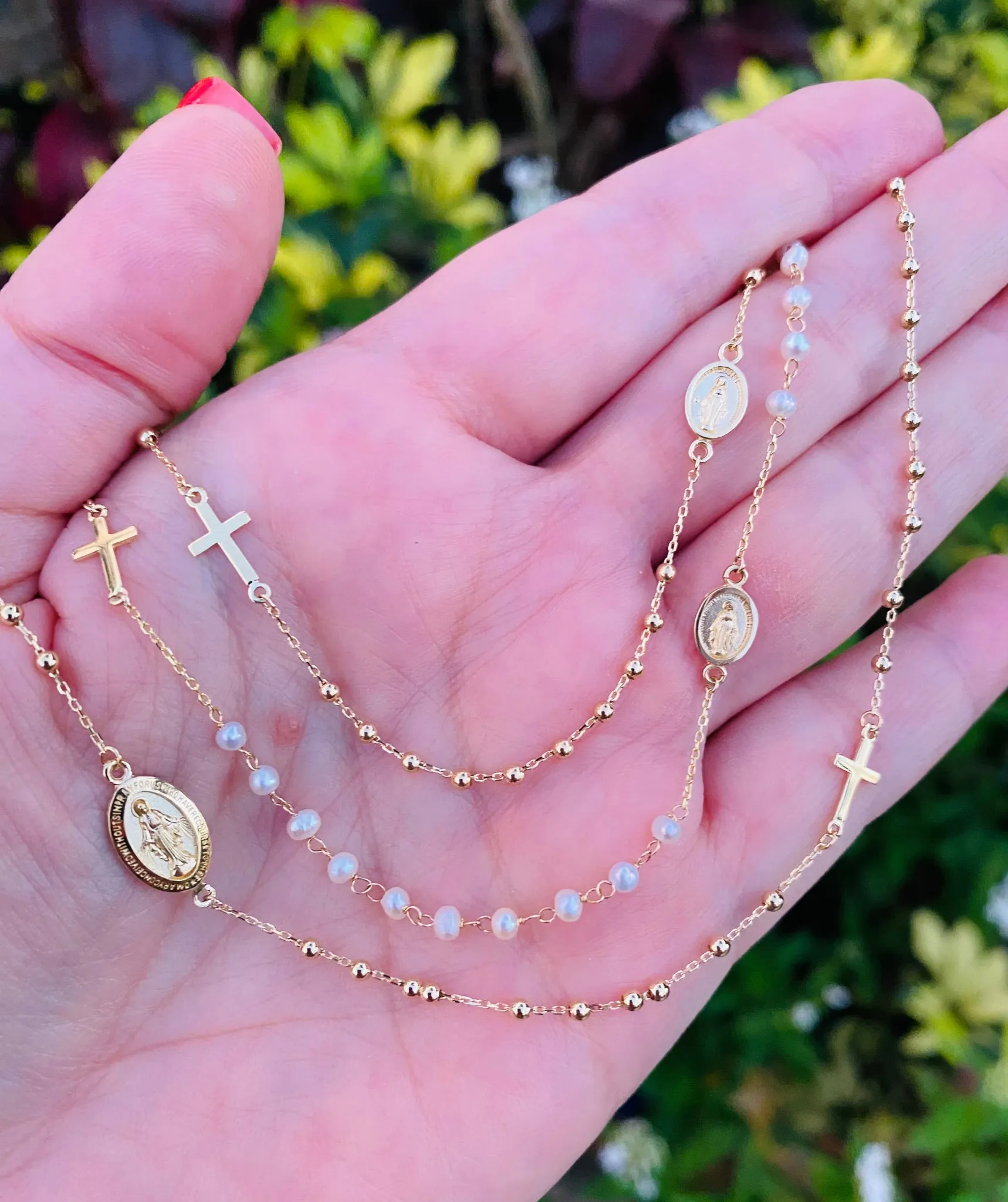 Pearl Rosary Necklace