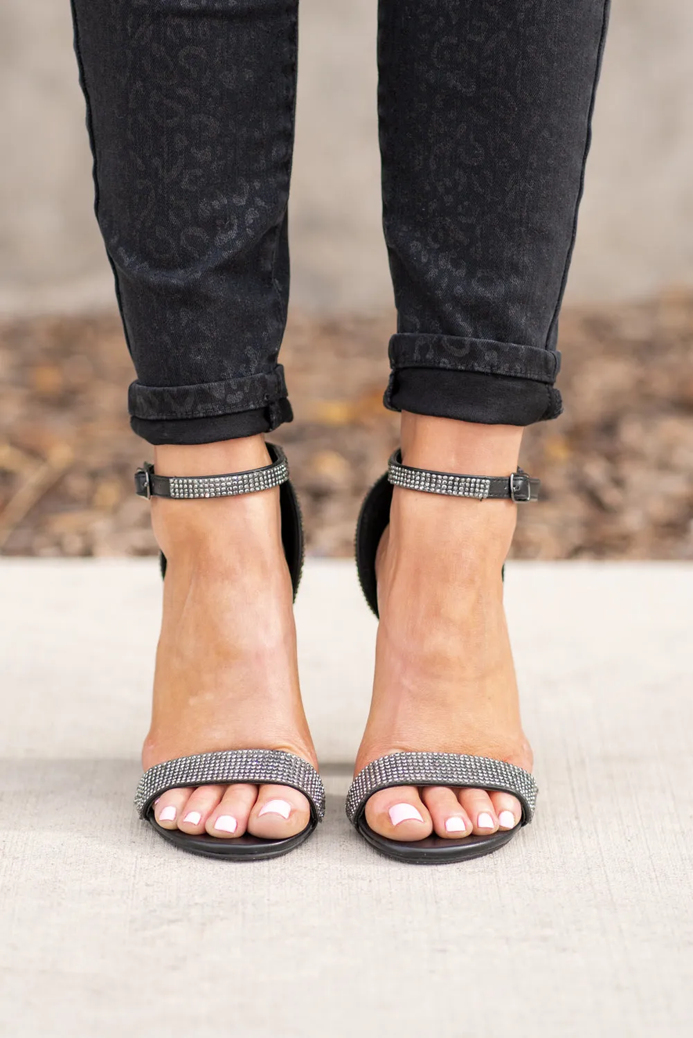 PEWTER Strappy Heels