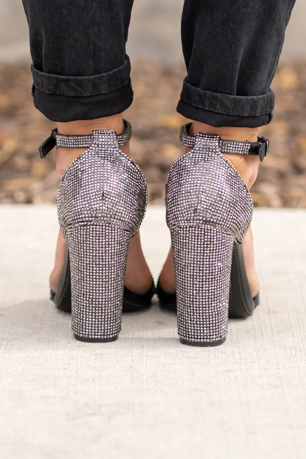 PEWTER Strappy Heels