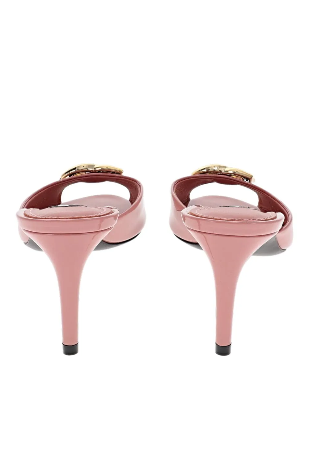 Pink Patent Leather Logo Mule