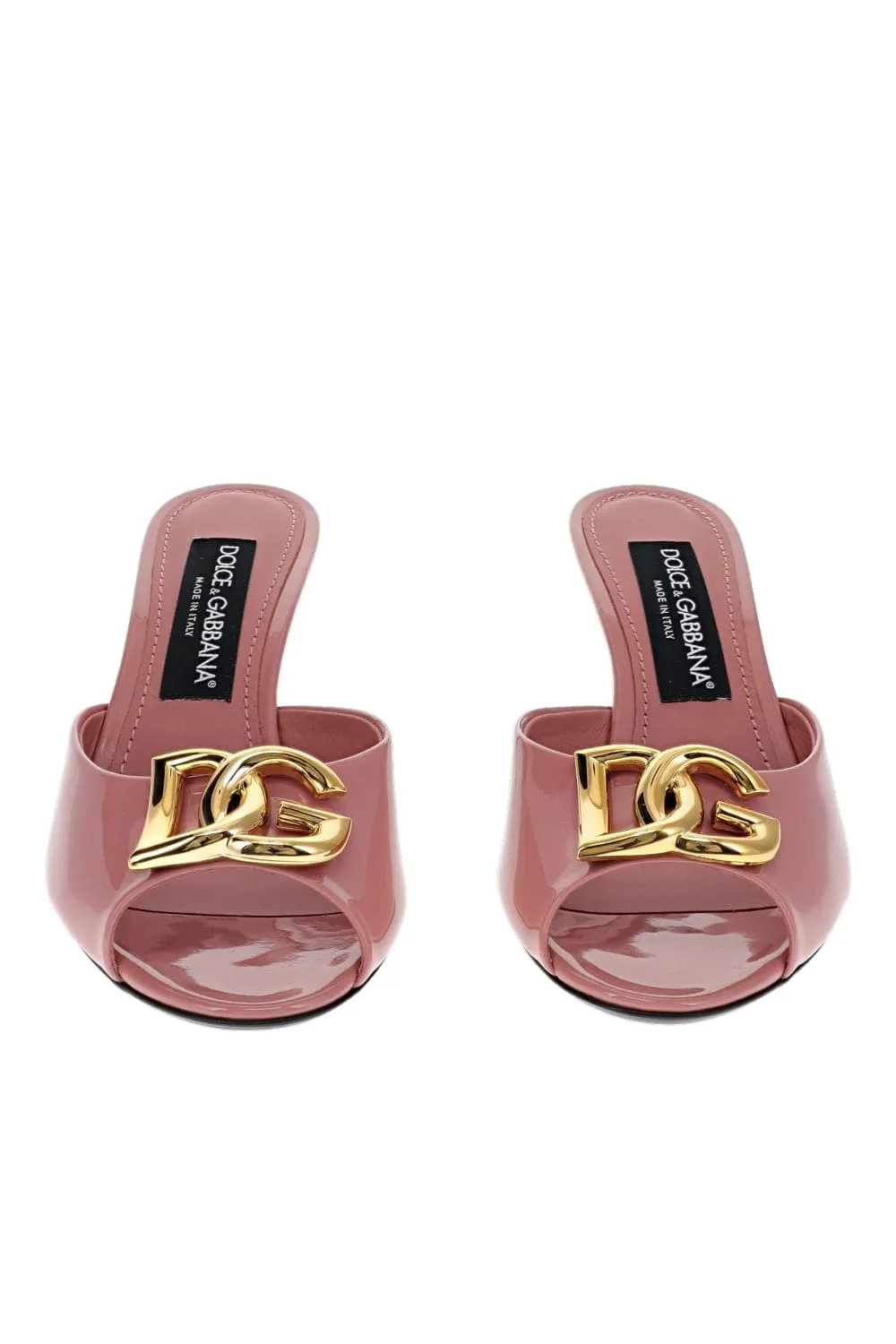 Pink Patent Leather Logo Mule