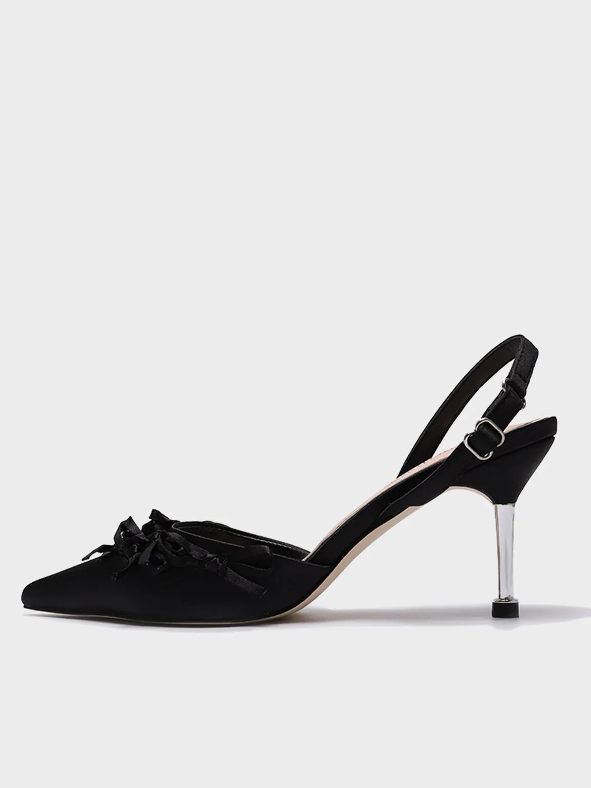 Point Toe Heels Multi Bowknots Mules