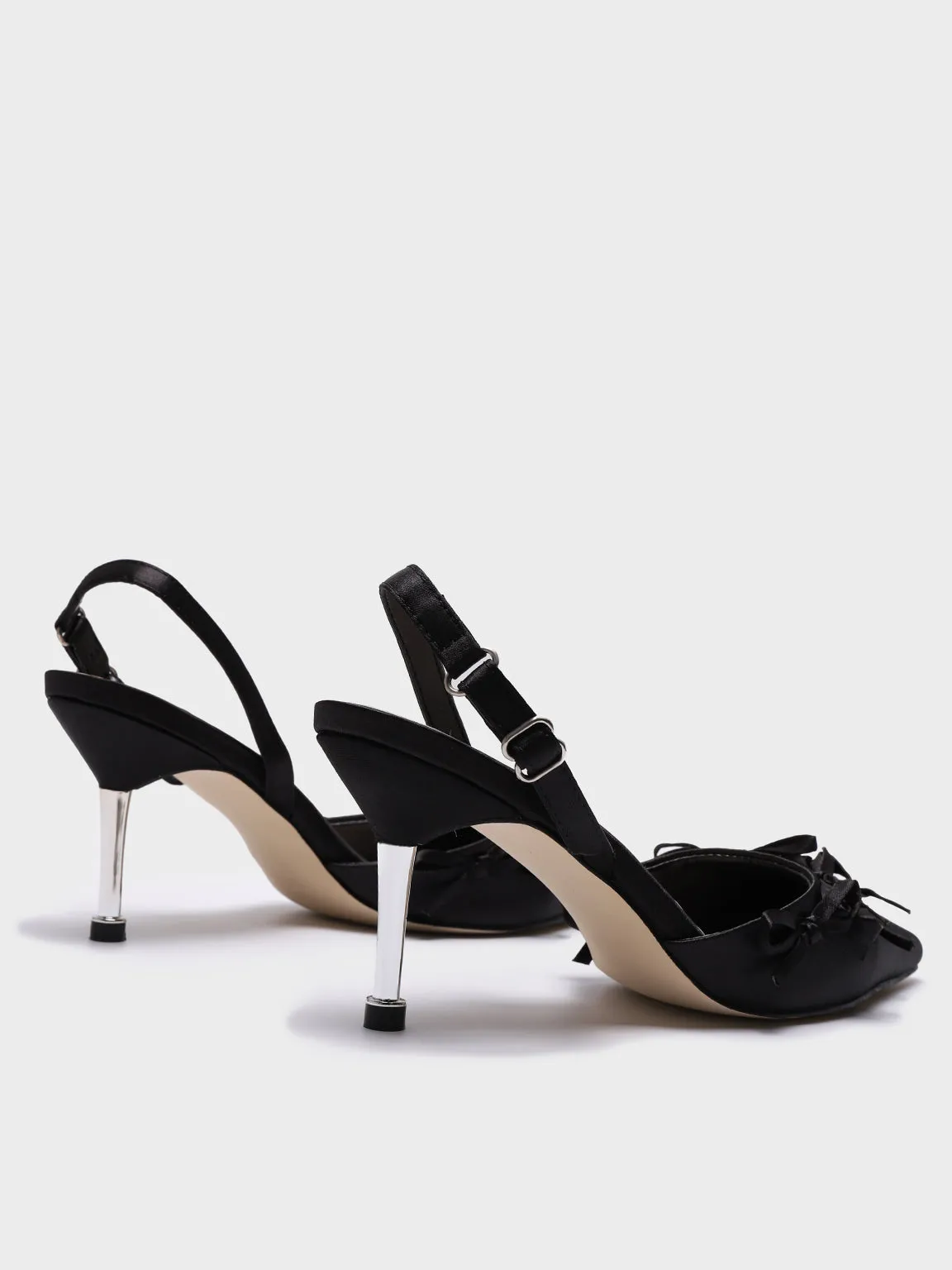 Point Toe Heels Multi Bowknots Mules