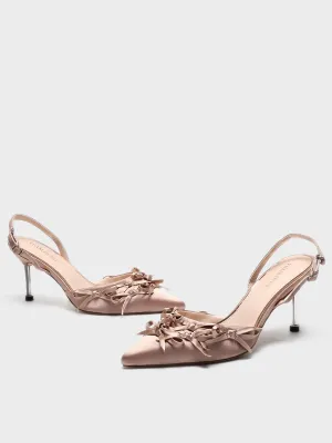 Point Toe Heels Multi Bowknots Mules