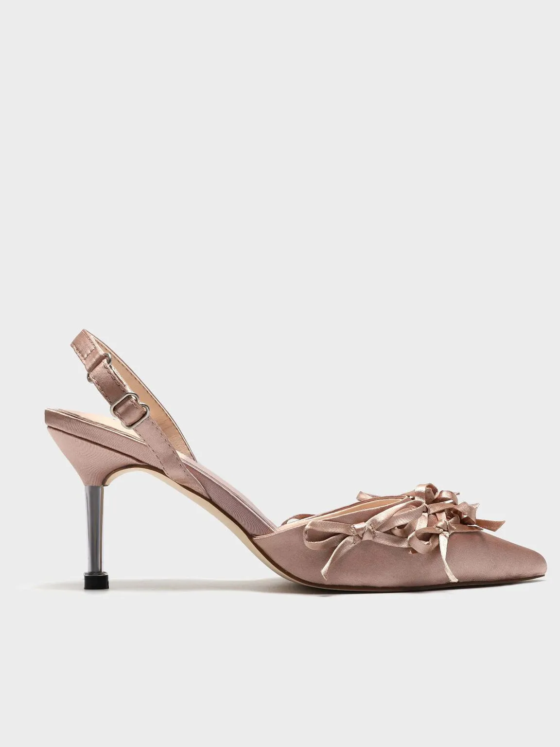 Point Toe Heels Multi Bowknots Mules