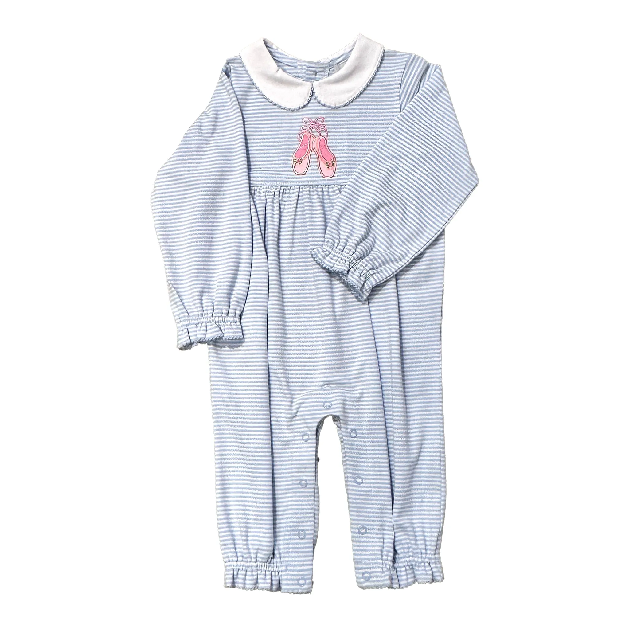 Pointe Shoes Applique Girl's Romper