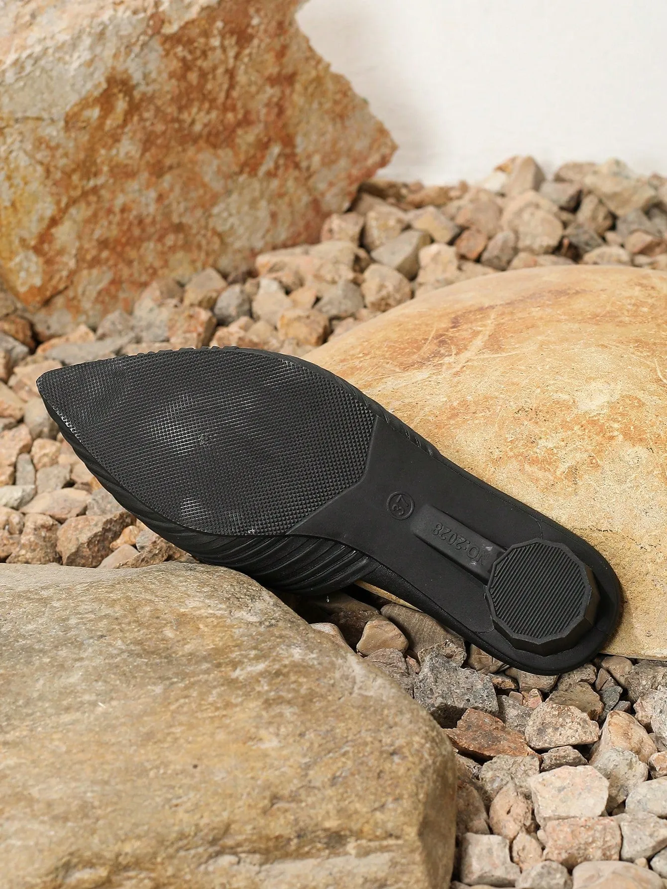 Pointed Toe Casual Slipper Chunky Heel