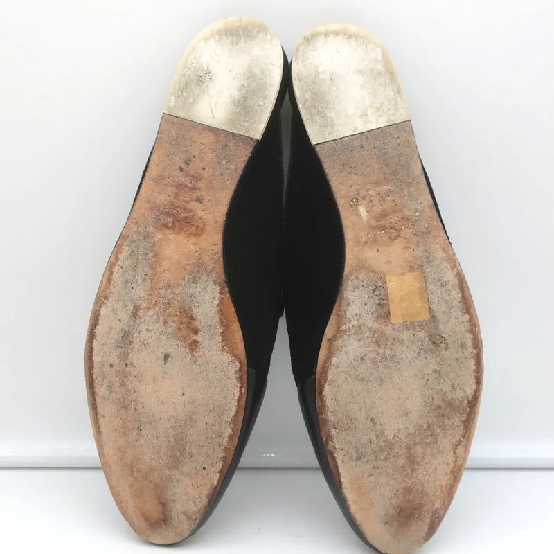 Rag & Bone Flat Mules Sabine Black Suede & Leather Size 41