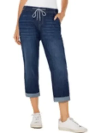 Rascal  Retro Elastic Tie Crop Denim