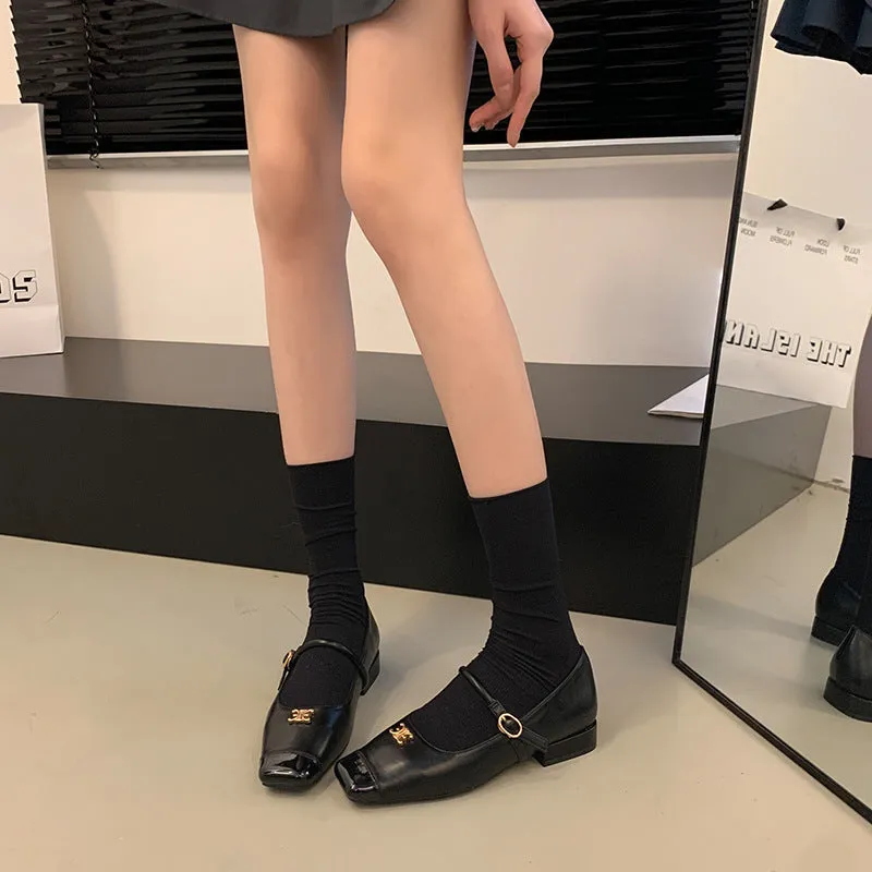 Retro Mary Jane Shoes Low Heel Women's Shoes