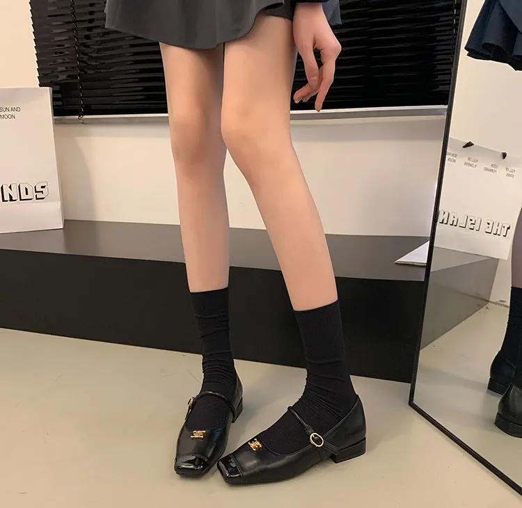 Retro Mary Jane Shoes Low Heel Women's Shoes