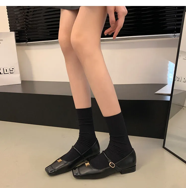 Retro Mary Jane Shoes Low Heel Women's Shoes