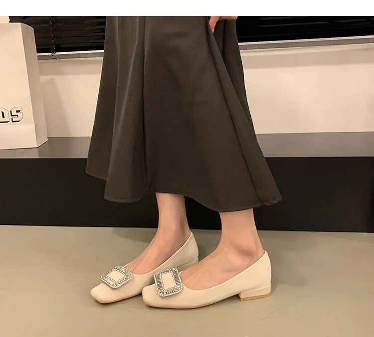 Retro Mary Jane Shoes Low Heel Women's Shoes