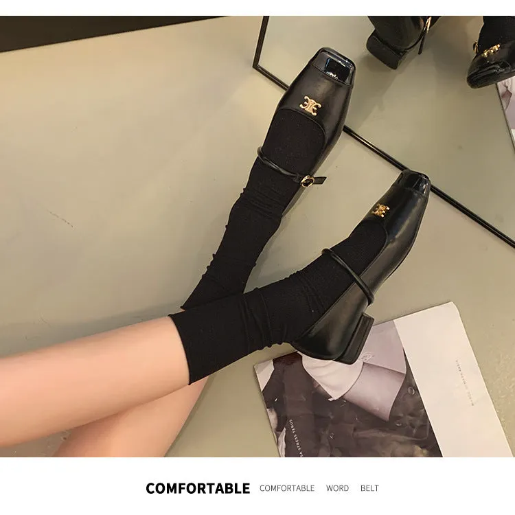 Retro Mary Jane Shoes Low Heel Women's Shoes
