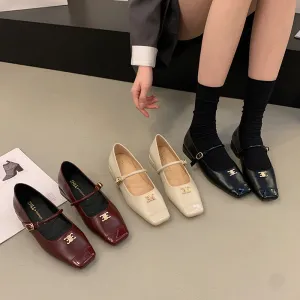 Retro Mary Jane Shoes Low Heel Women's Shoes