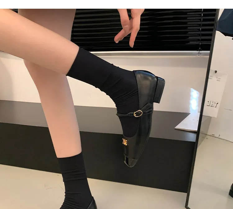 Retro Mary Jane Shoes Low Heel Women's Shoes