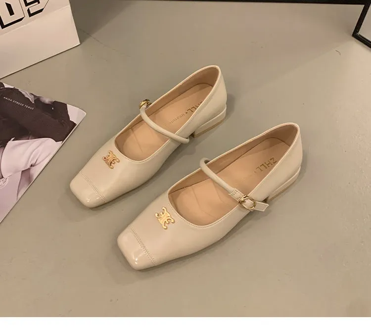 Retro Mary Jane Shoes Low Heel Women's Shoes