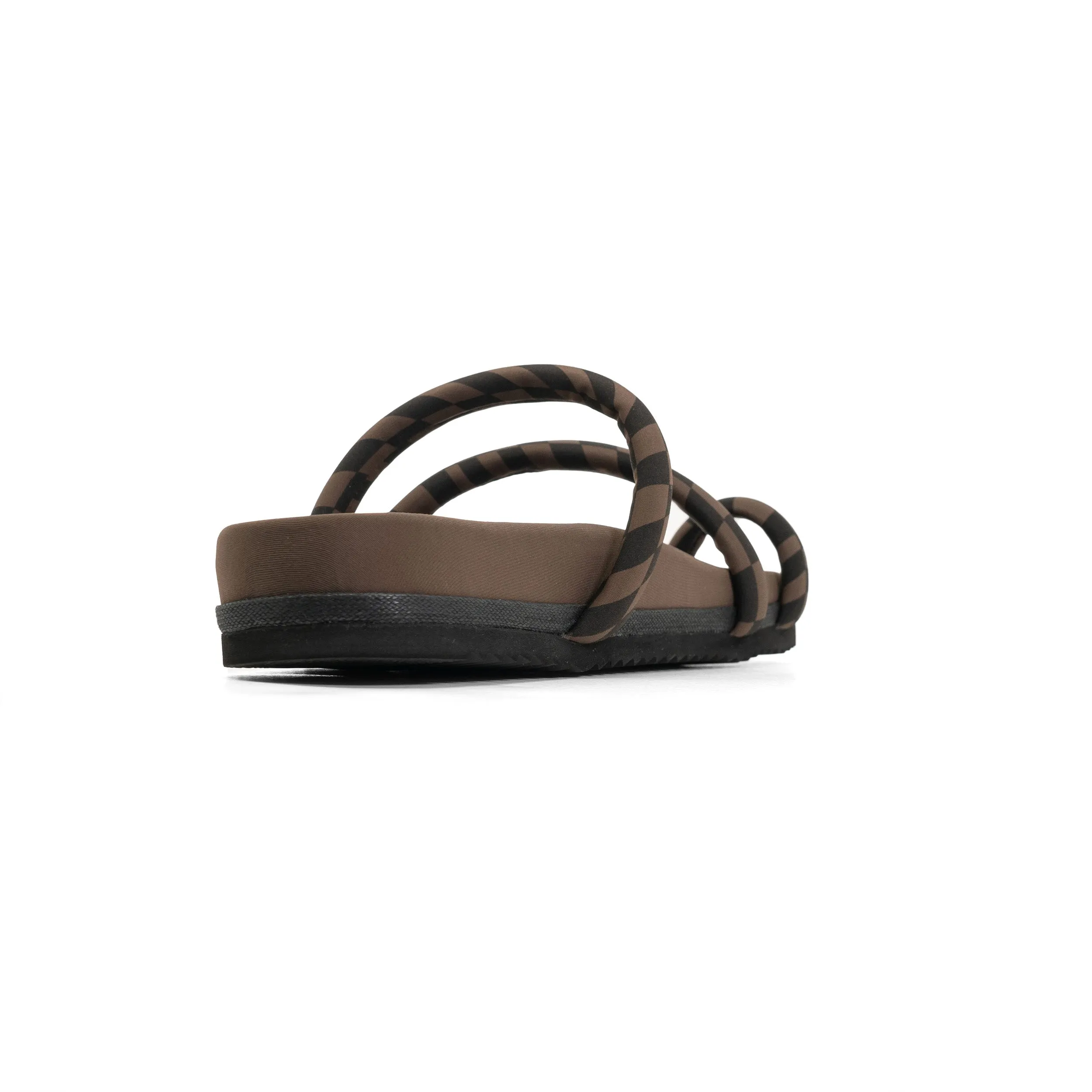 ROAM ORBIT SANDAL BLACK & TAUPE WAVY CHECK NEOPRENE