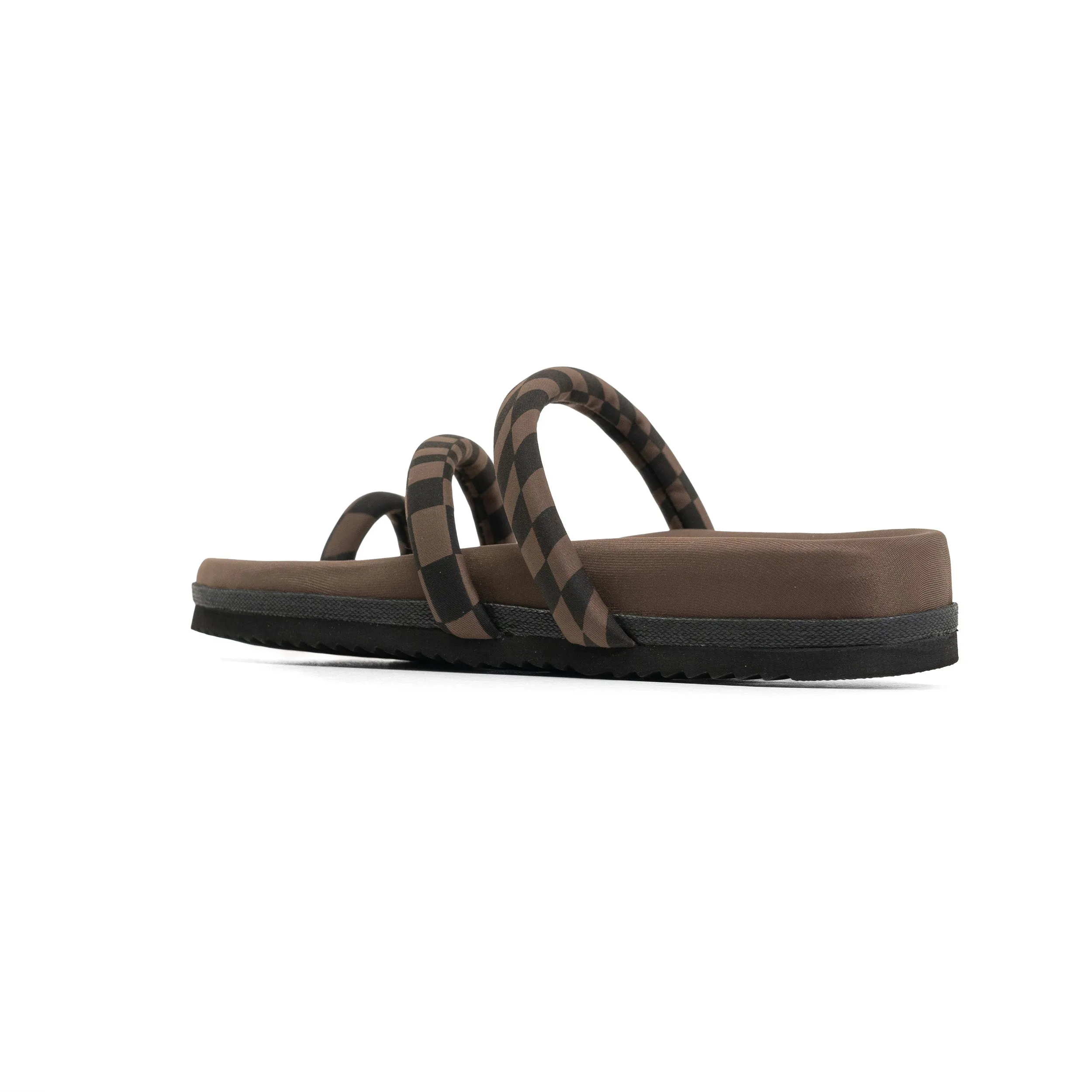 ROAM ORBIT SANDAL BLACK & TAUPE WAVY CHECK NEOPRENE