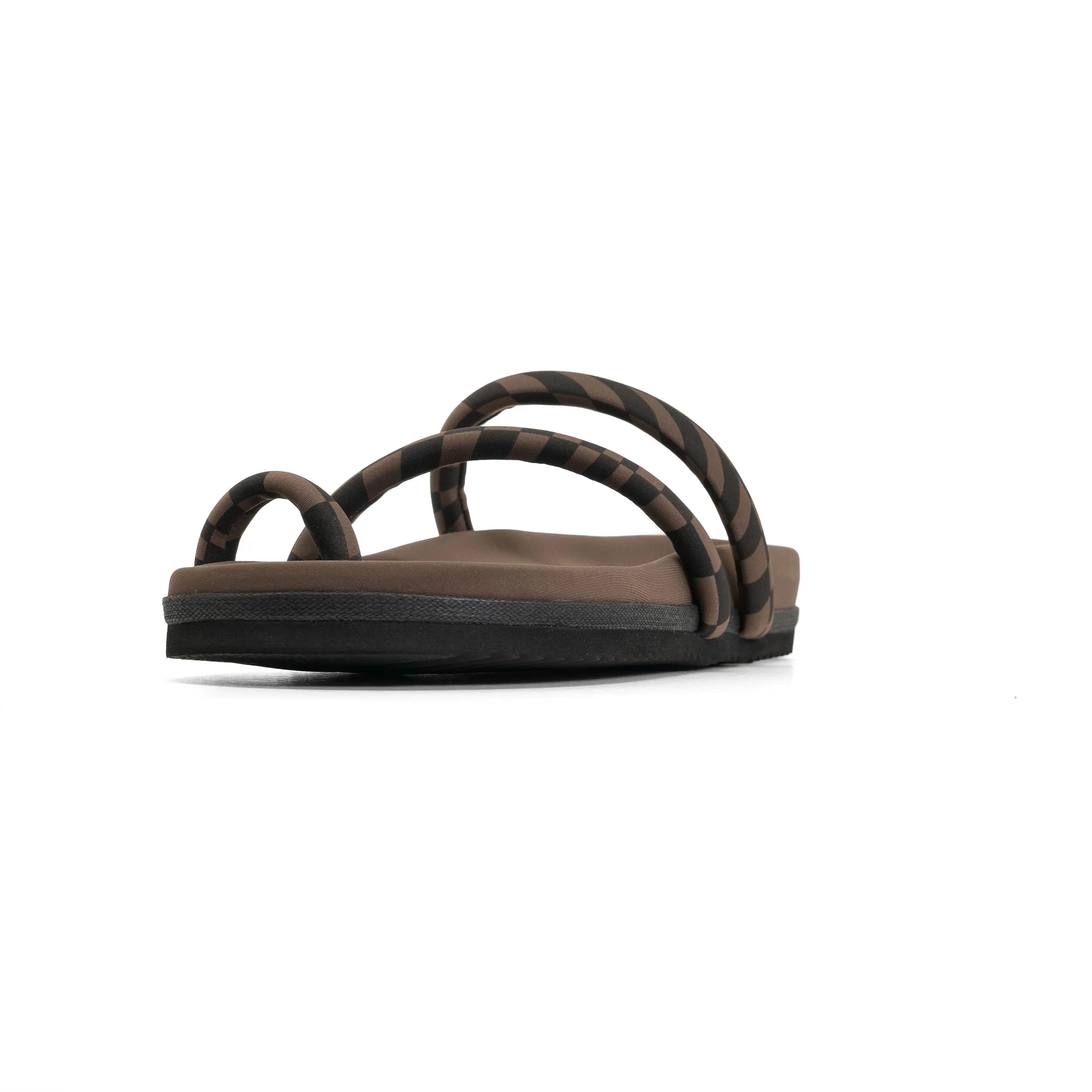 ROAM ORBIT SANDAL BLACK & TAUPE WAVY CHECK NEOPRENE