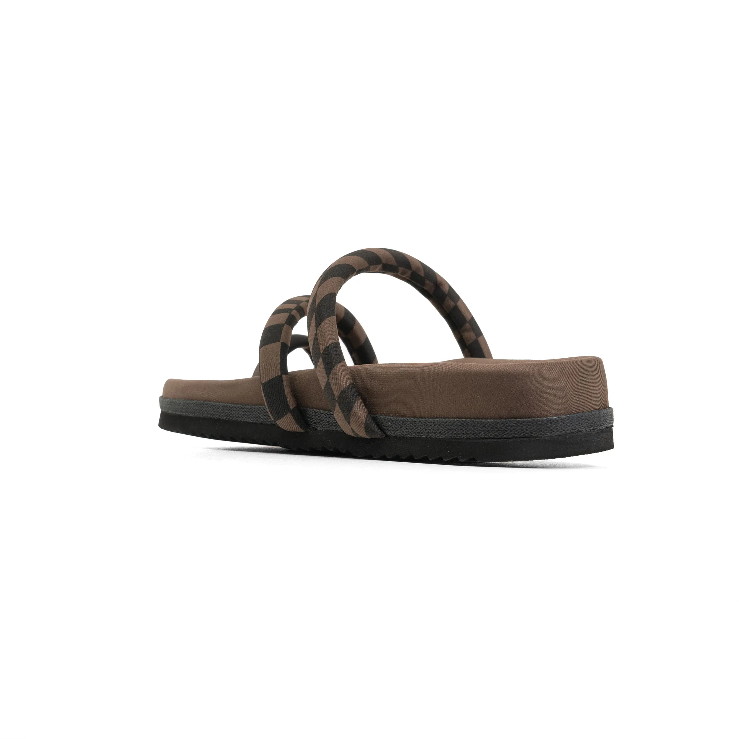 ROAM ORBIT SANDAL BLACK & TAUPE WAVY CHECK NEOPRENE