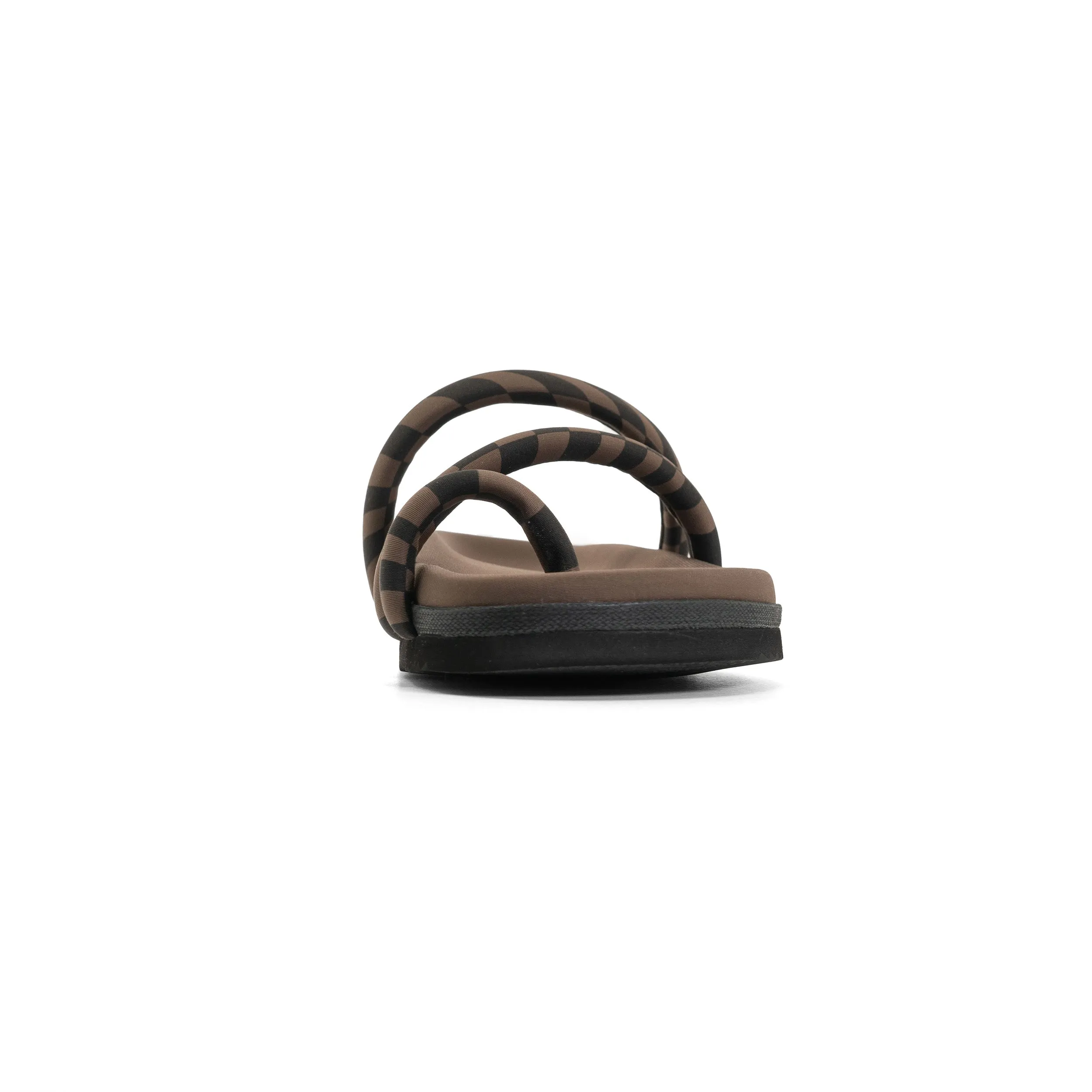 ROAM ORBIT SANDAL BLACK & TAUPE WAVY CHECK NEOPRENE