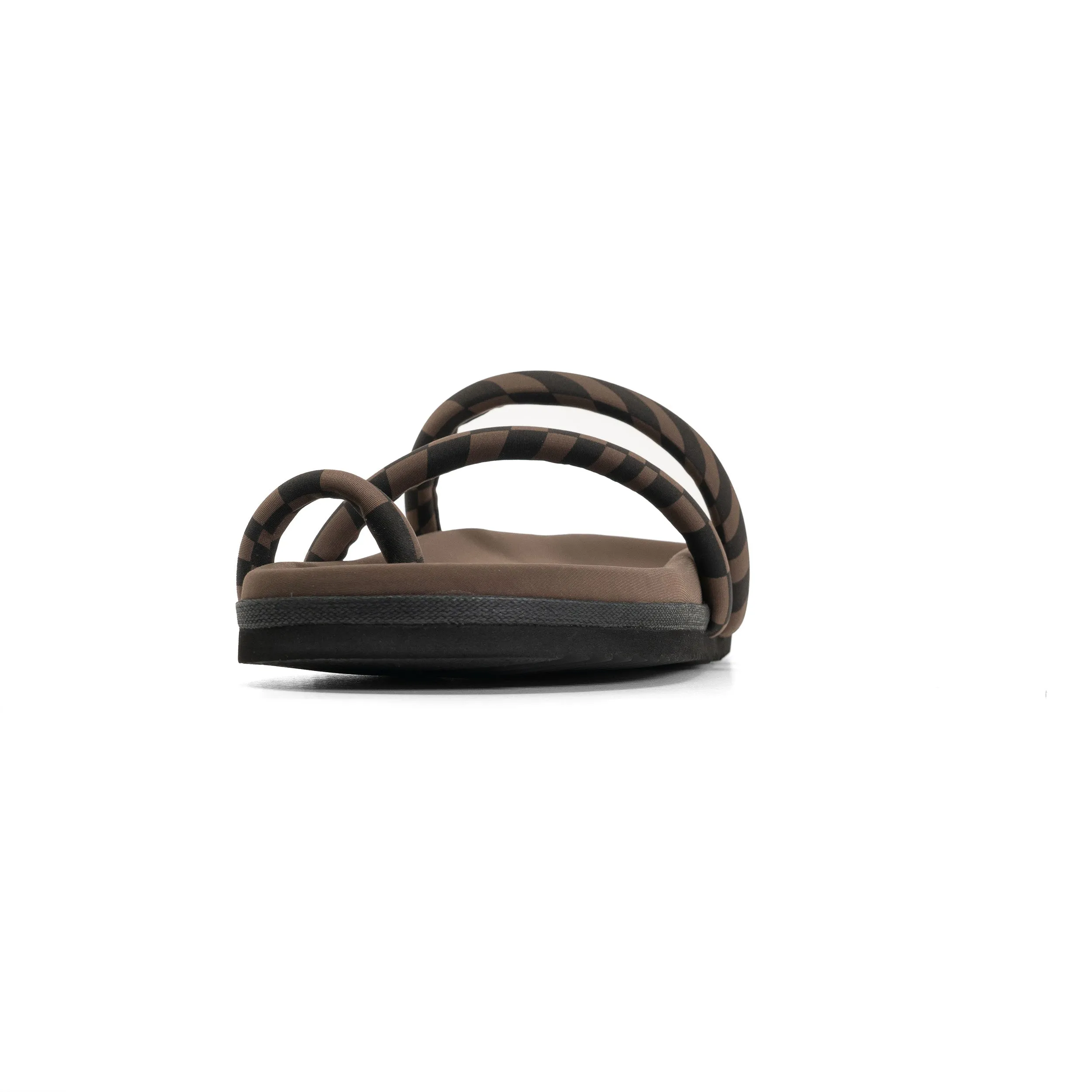 ROAM ORBIT SANDAL BLACK & TAUPE WAVY CHECK NEOPRENE