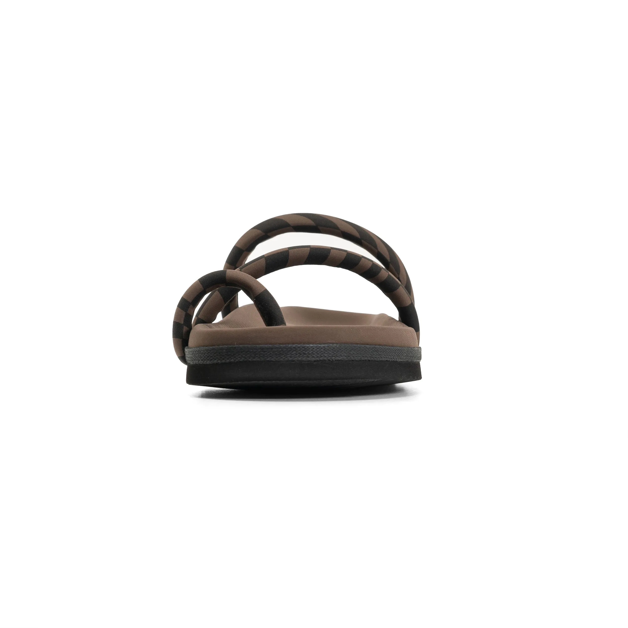ROAM ORBIT SANDAL BLACK & TAUPE WAVY CHECK NEOPRENE