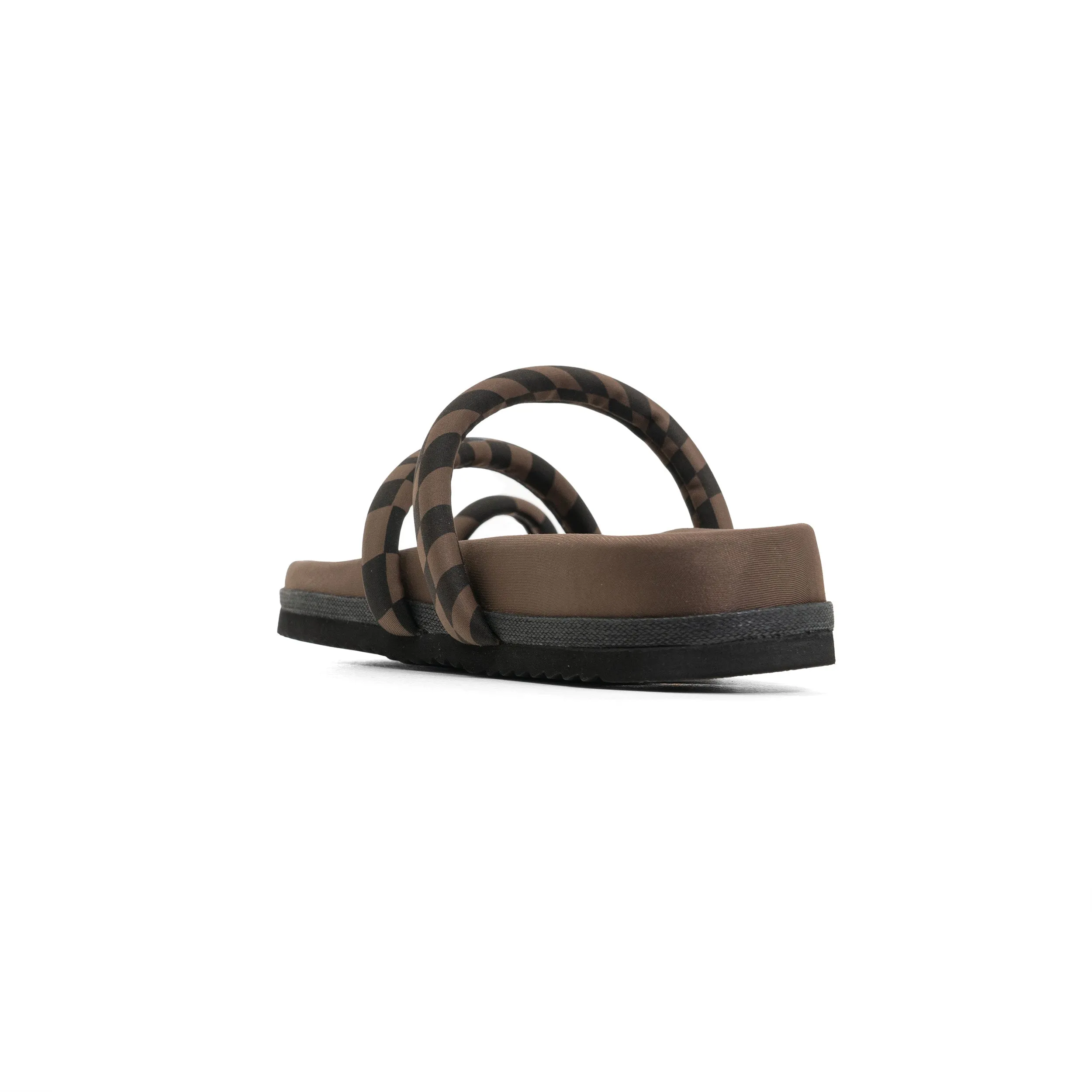 ROAM ORBIT SANDAL BLACK & TAUPE WAVY CHECK NEOPRENE