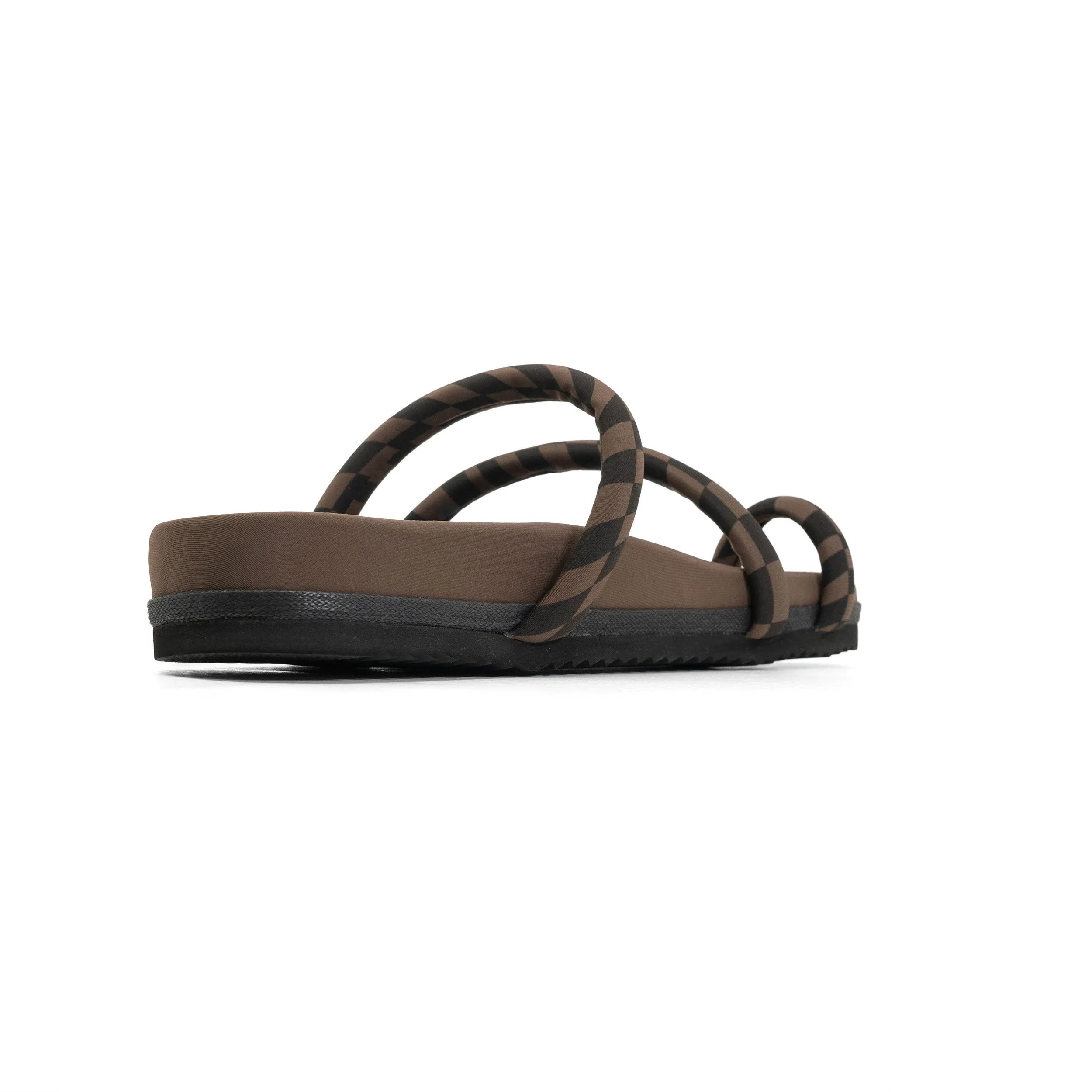 ROAM ORBIT SANDAL BLACK & TAUPE WAVY CHECK NEOPRENE
