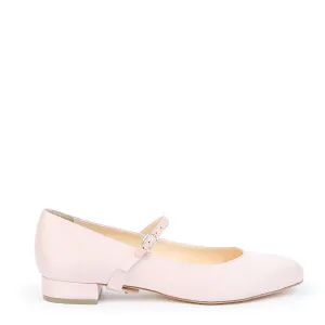 Rose Satin Ballet Flat   Twiggy Strap