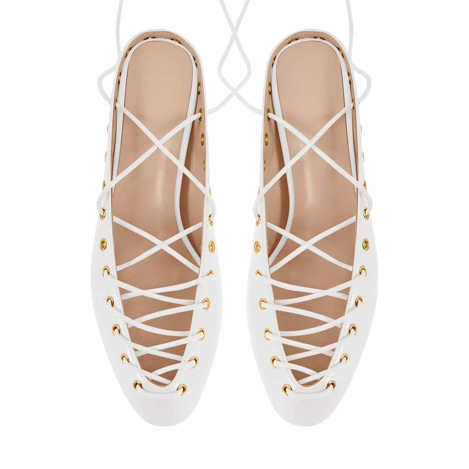 Round Toe Lace-up Mule Pumps