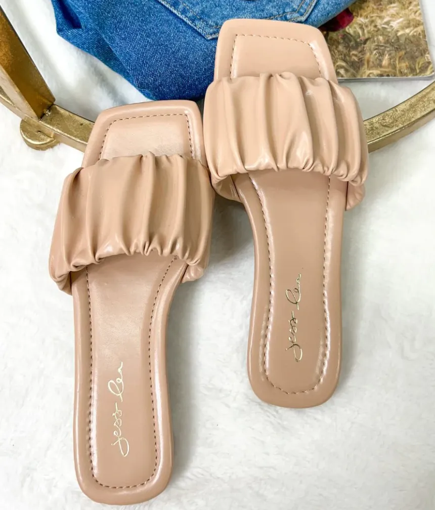 Ruched Sandals