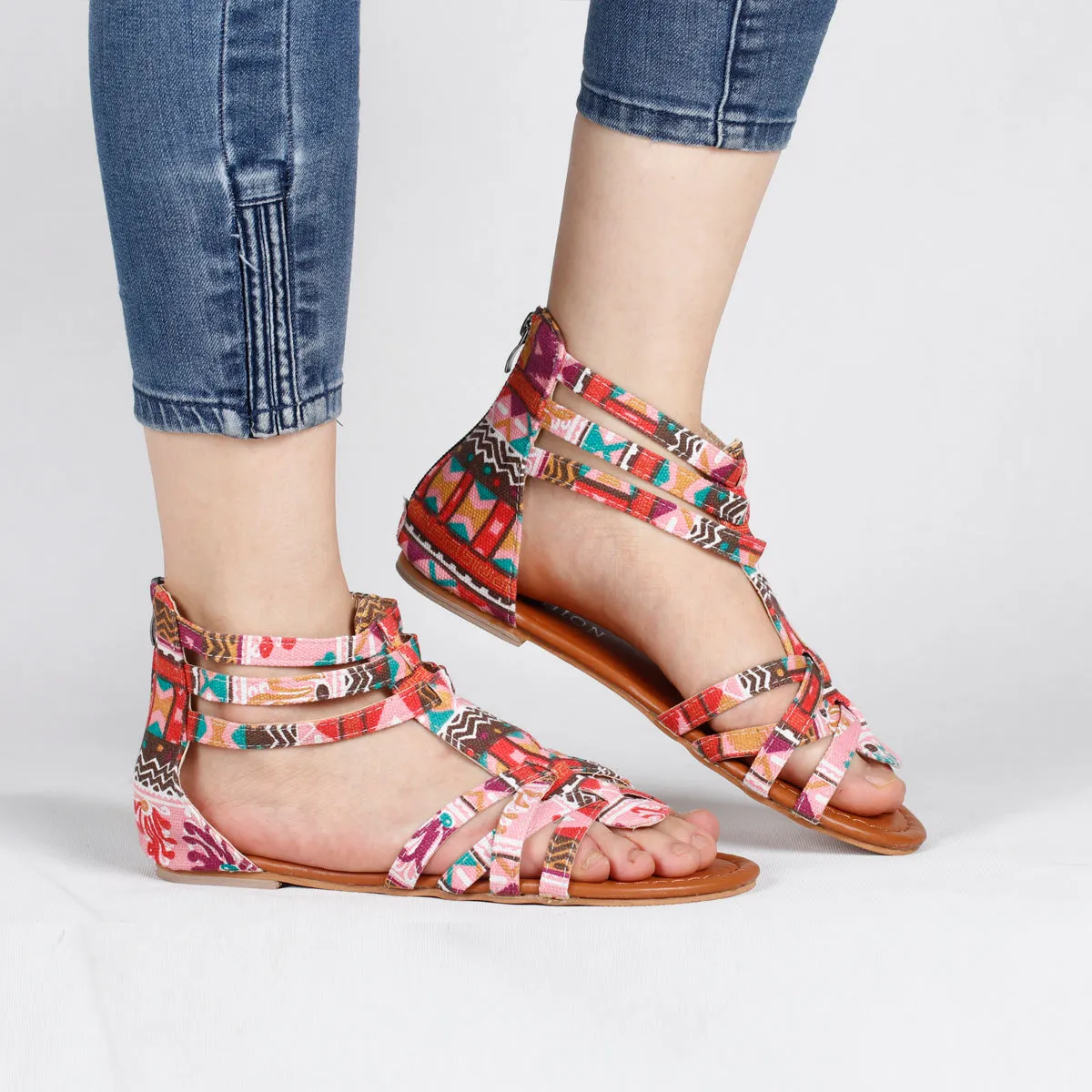 RXFSP Summer Flat Shoes 35-43 Large Size Sandals