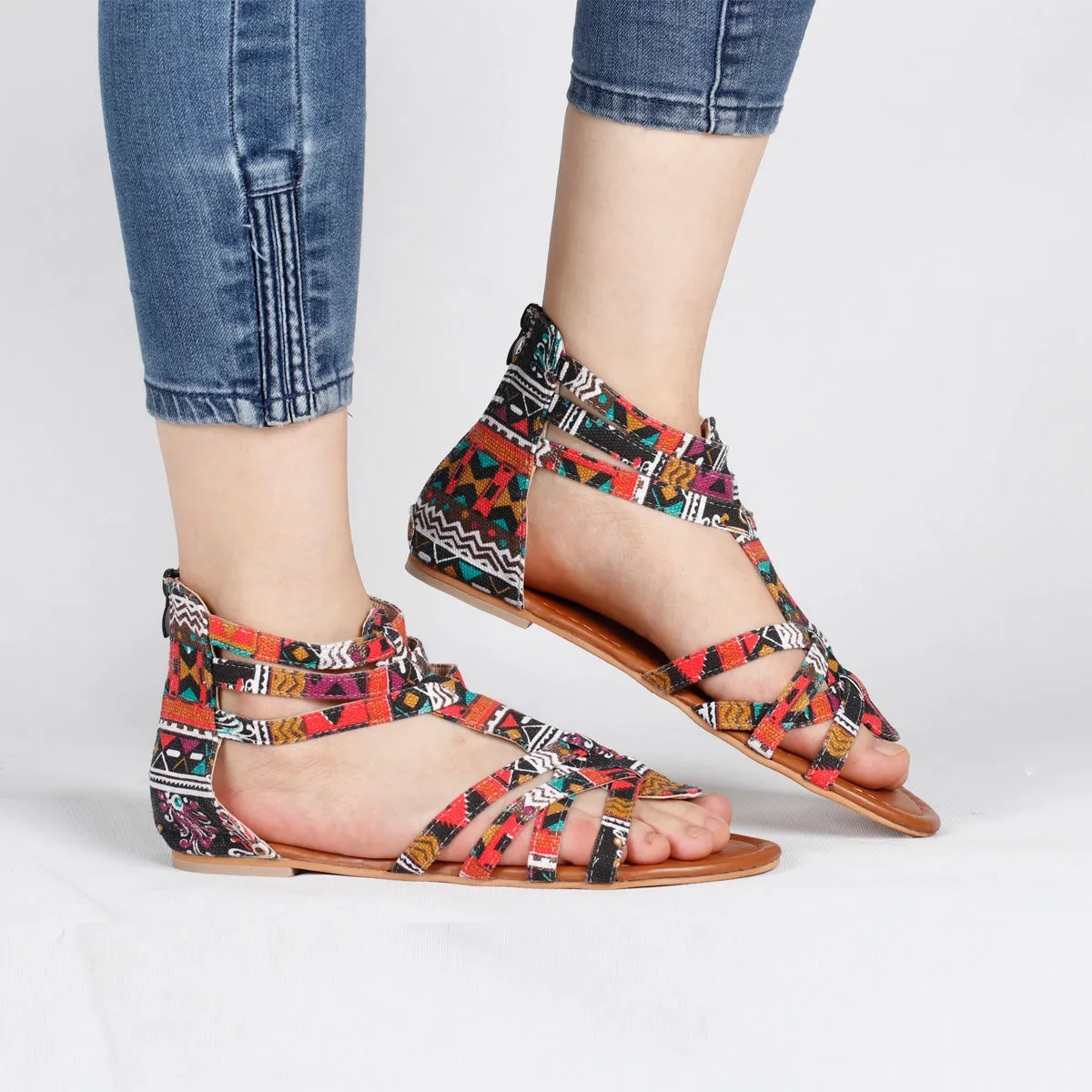 RXFSP Summer Flat Shoes 35-43 Large Size Sandals