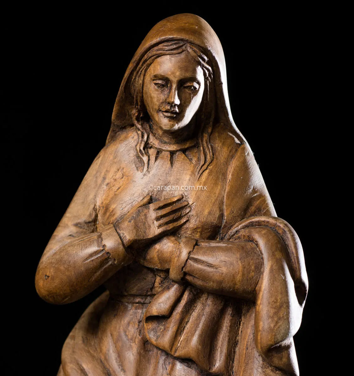 Sacred Family Nativity Joseph, Mary & Baby Jesus Wood Carving