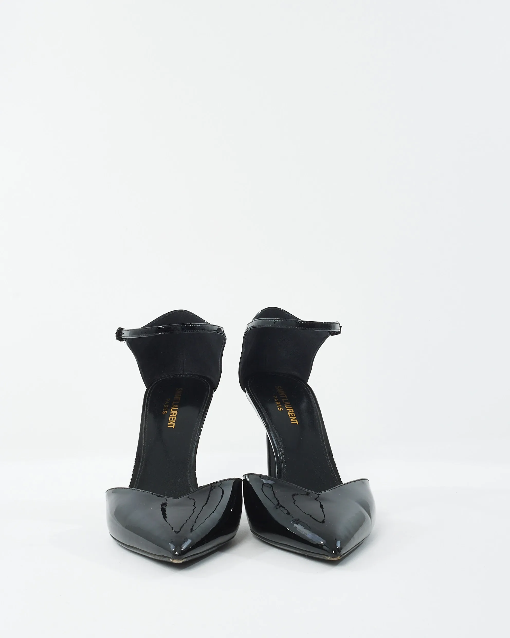 Saint Laurent Black Patent Leather Avenue D'Orsay Pumps - 41