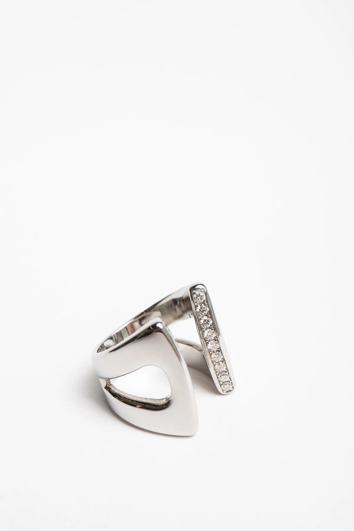 SARAH JANE WILDE | STAINLESS STEEL & DIAMOND RING