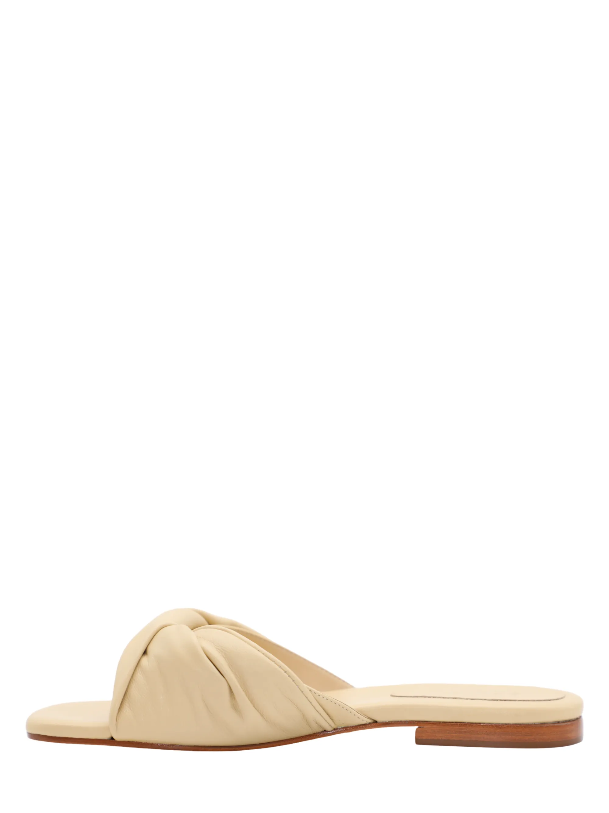 Schutz Lori Flat Sandal in Natural