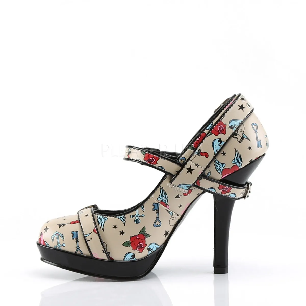 SECRET-14  Cream Pu (Tattoo Print)