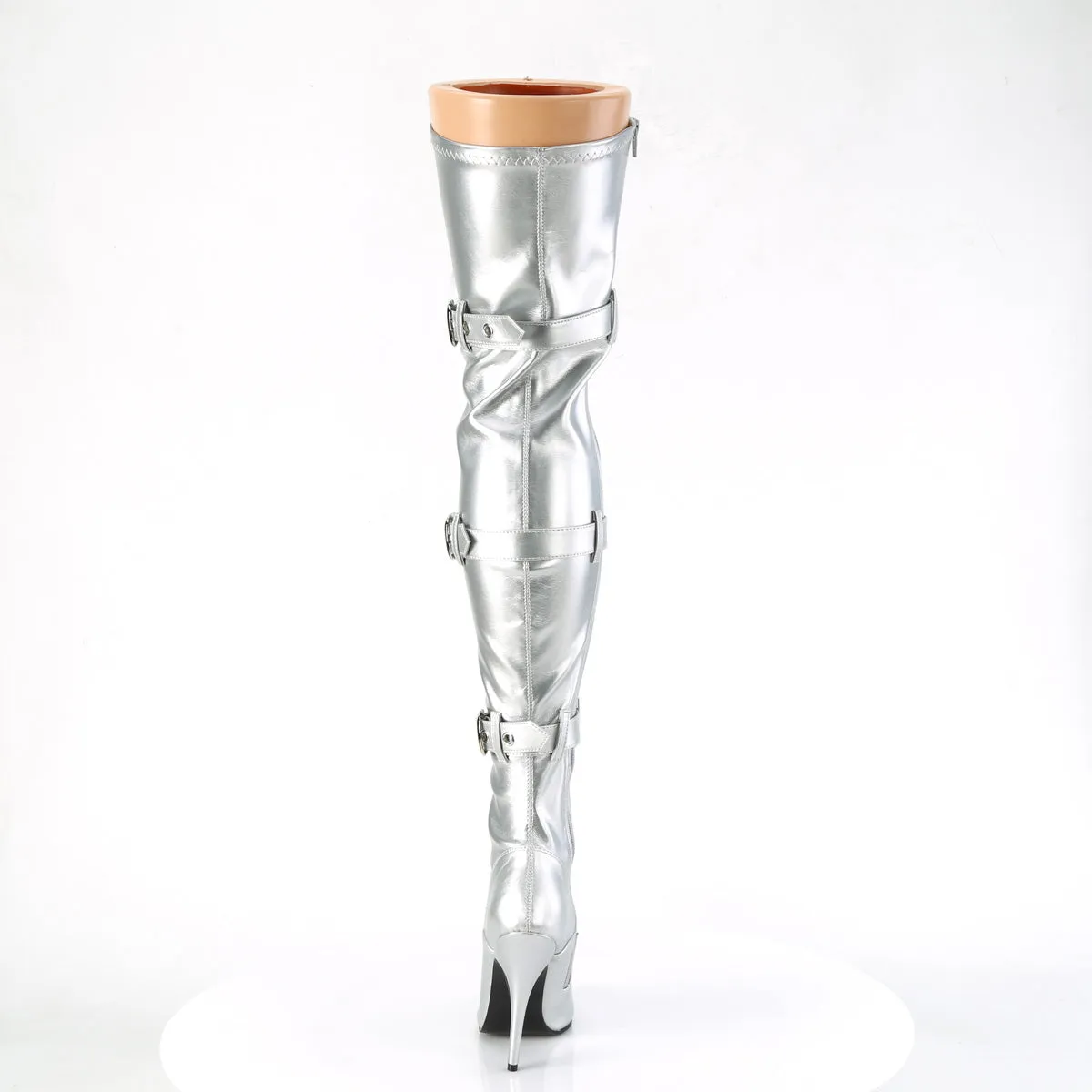 SEDUCE-3028  Silver Stretch Metallic Pu