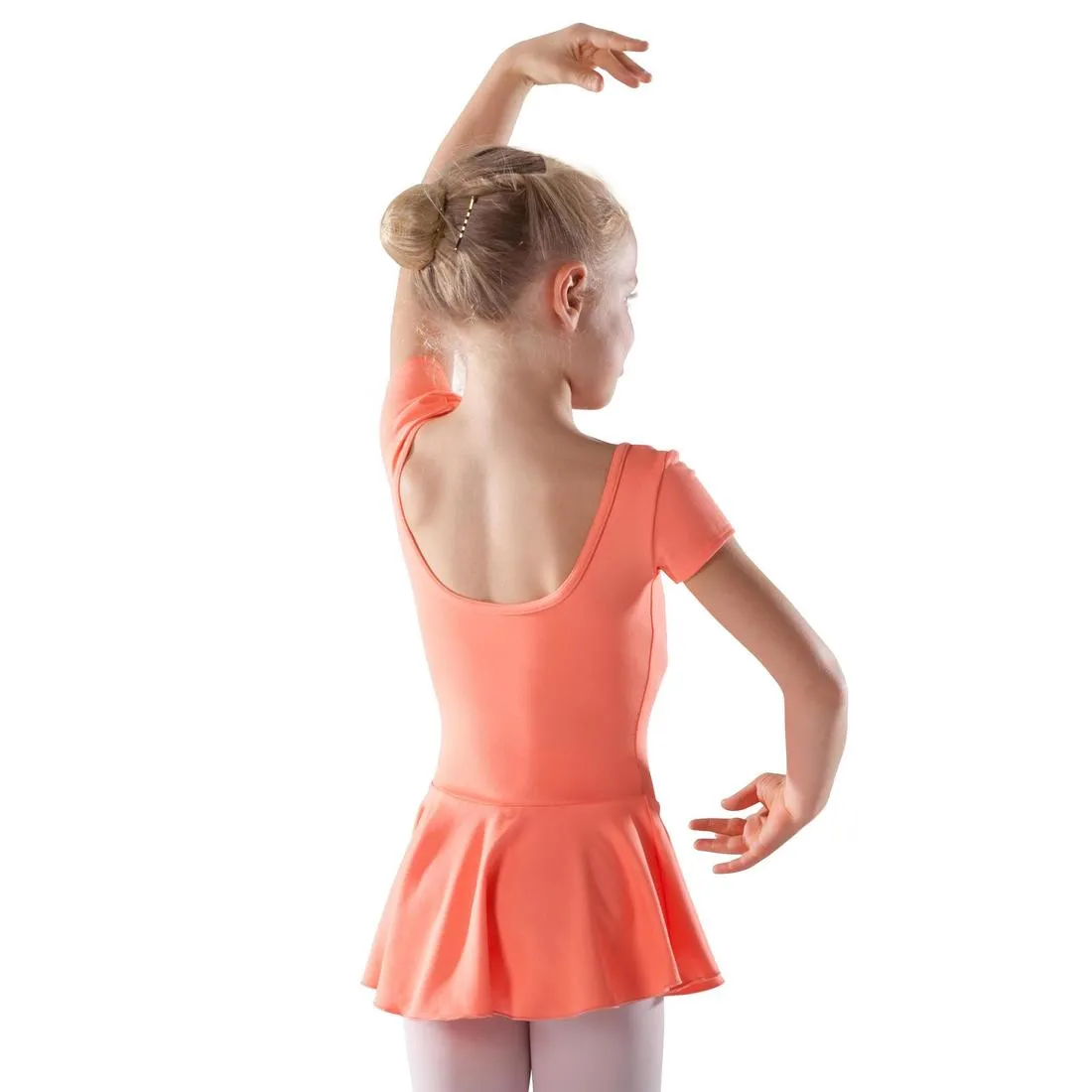 Short-Sleeved Ballet Leotard - Coral