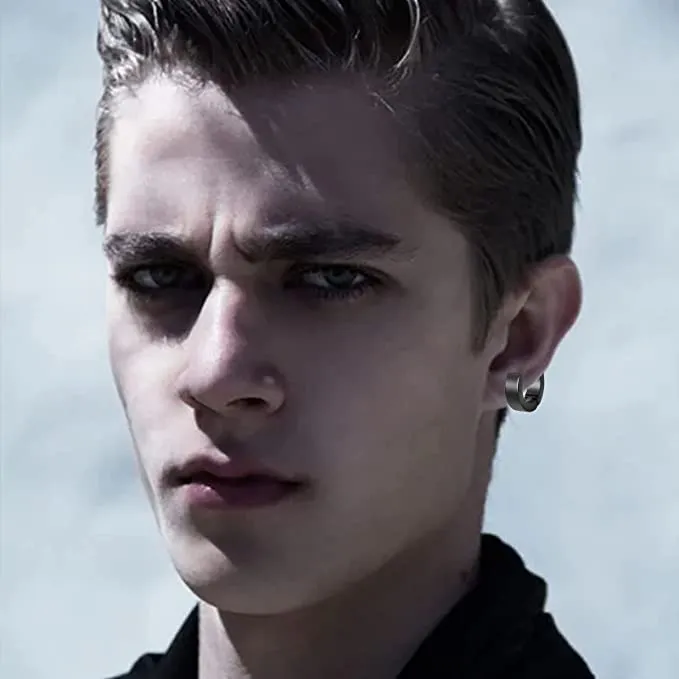 Silver Goth Punk Earrings Set