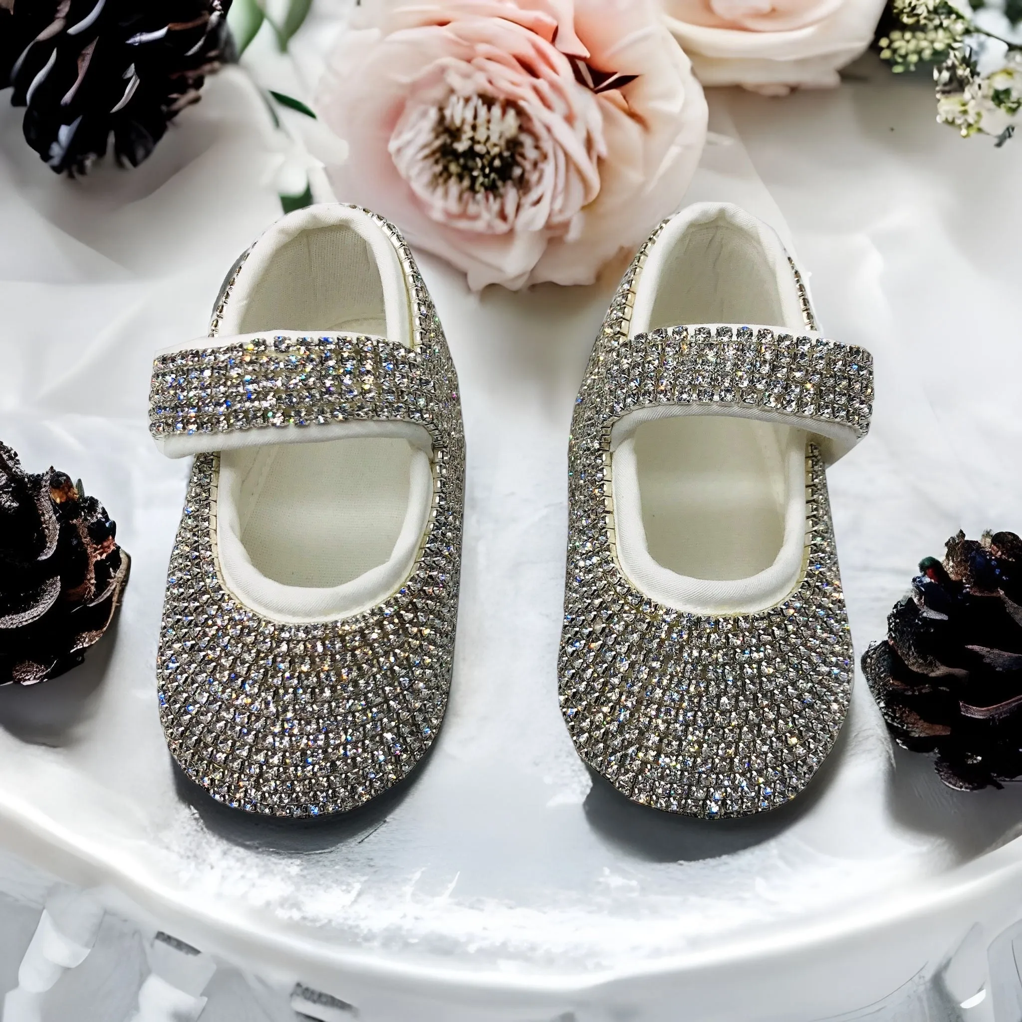 Silver Mary Janes