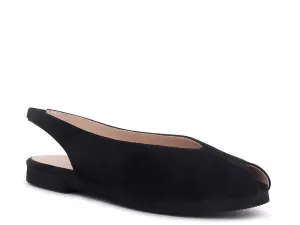 Size US 5 Gretchen Slingback Genuine Suede Flat Sandals
