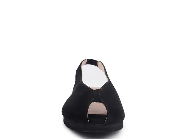 Size US 5 Gretchen Slingback Genuine Suede Flat Sandals