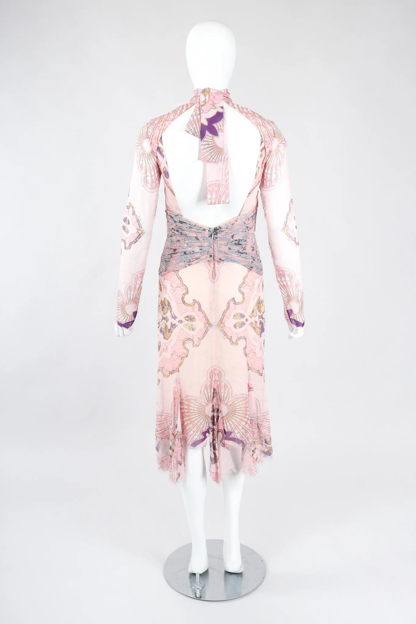 Slashed Chiffon Cutout Dress