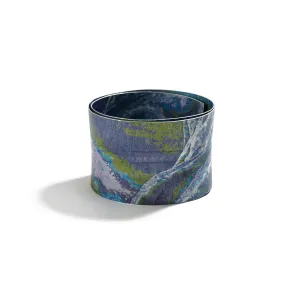 Small Crazed Bangle in Blue/Green