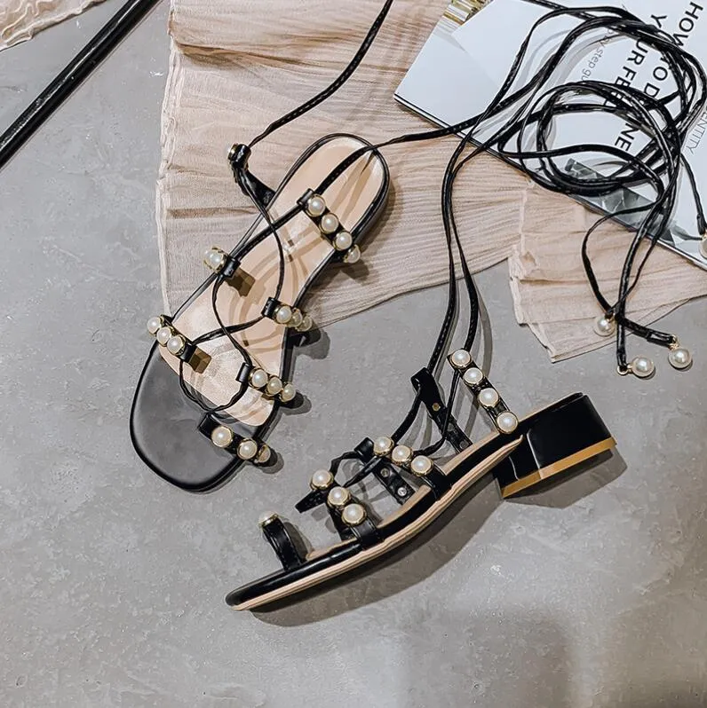 Small Size Low Heeled Strappy Sandals For Petite Feet Women MS191